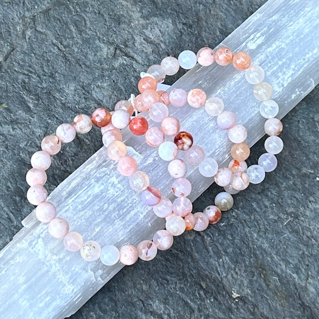 Sakura Agate 8mm Stretch Bracelet