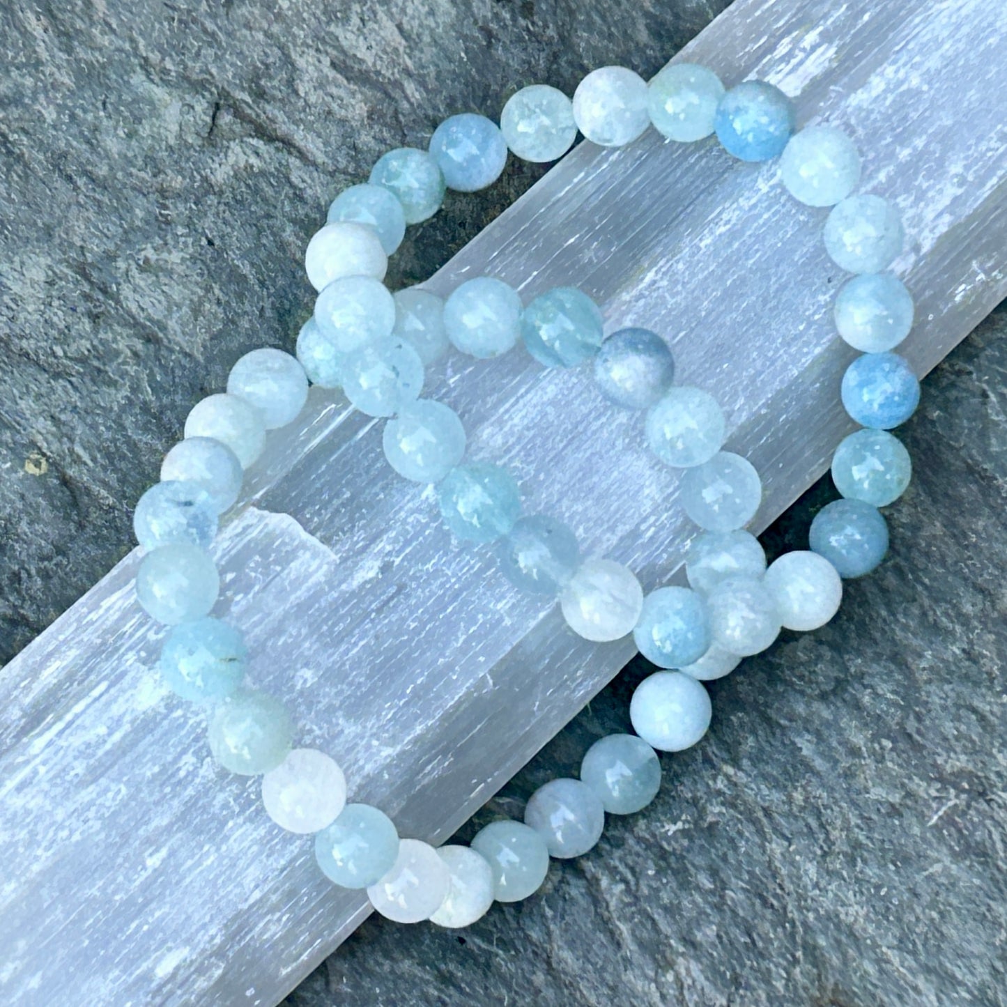 Aquamarine 8mm Stretch Bracelet