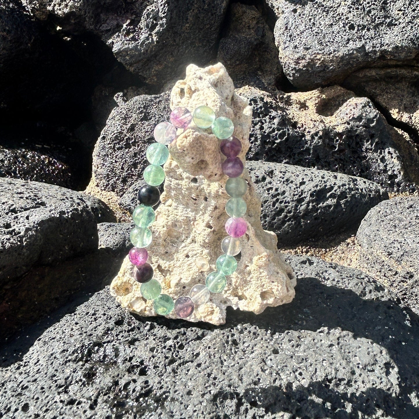 Fluorite 8mm Stretch Bracelet