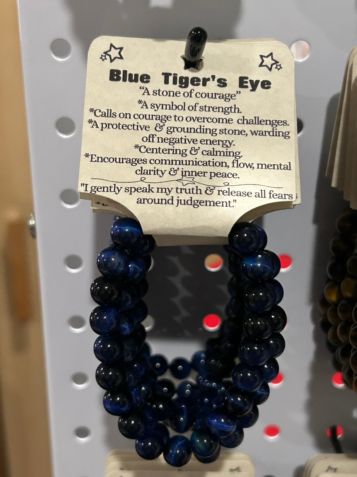 Blue Tigers Eye 8mm Stretch Bracelet