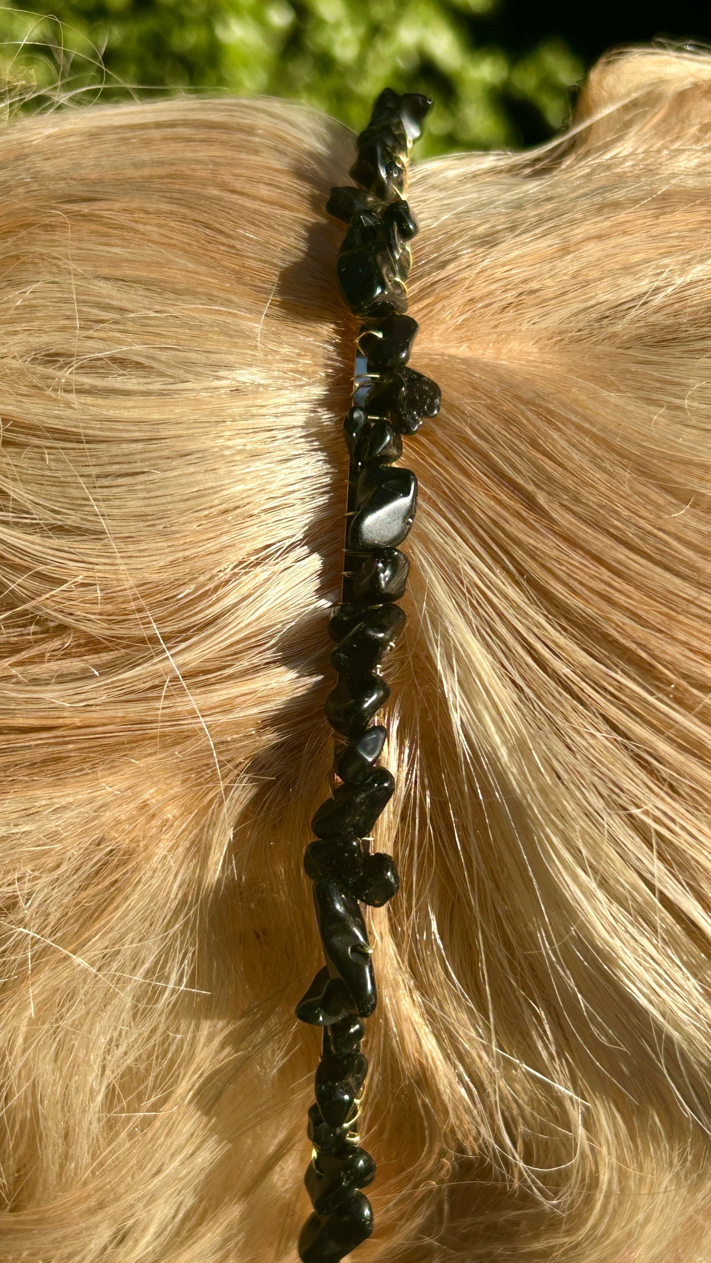 Obsidian Chips Headband