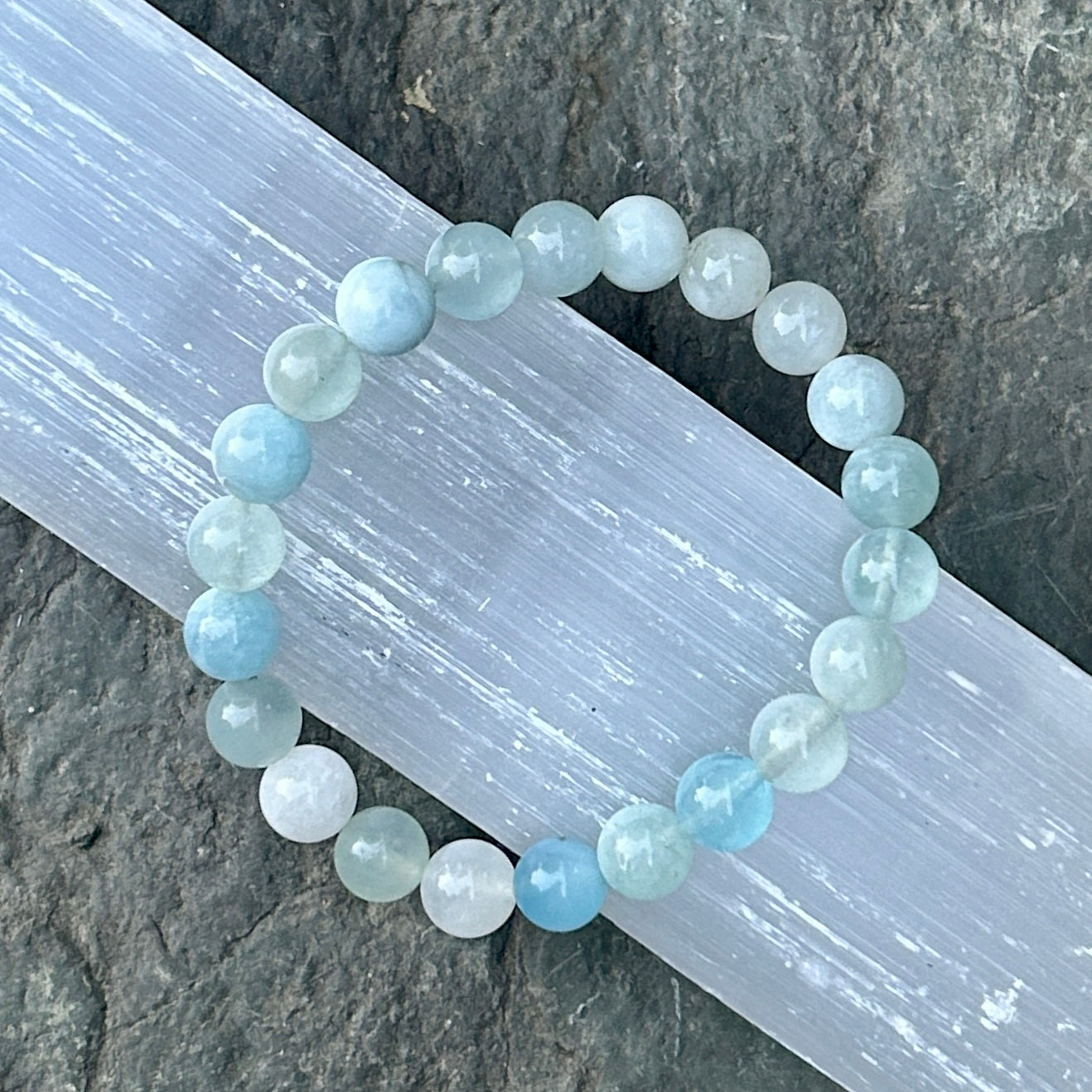 Aquamarine 8mm Stretch Bracelet