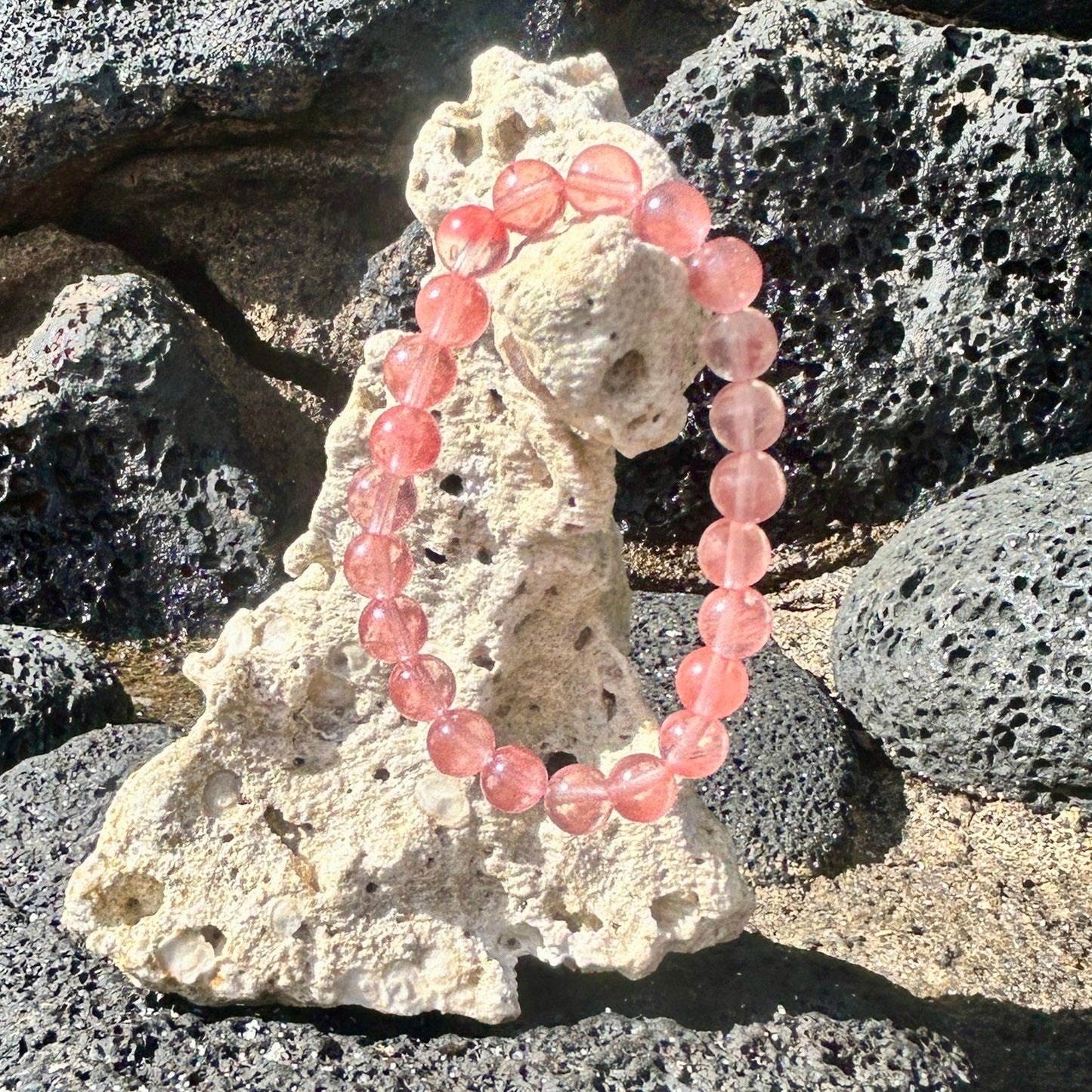 Cherry Quartz 8mm Stretch Bracelet