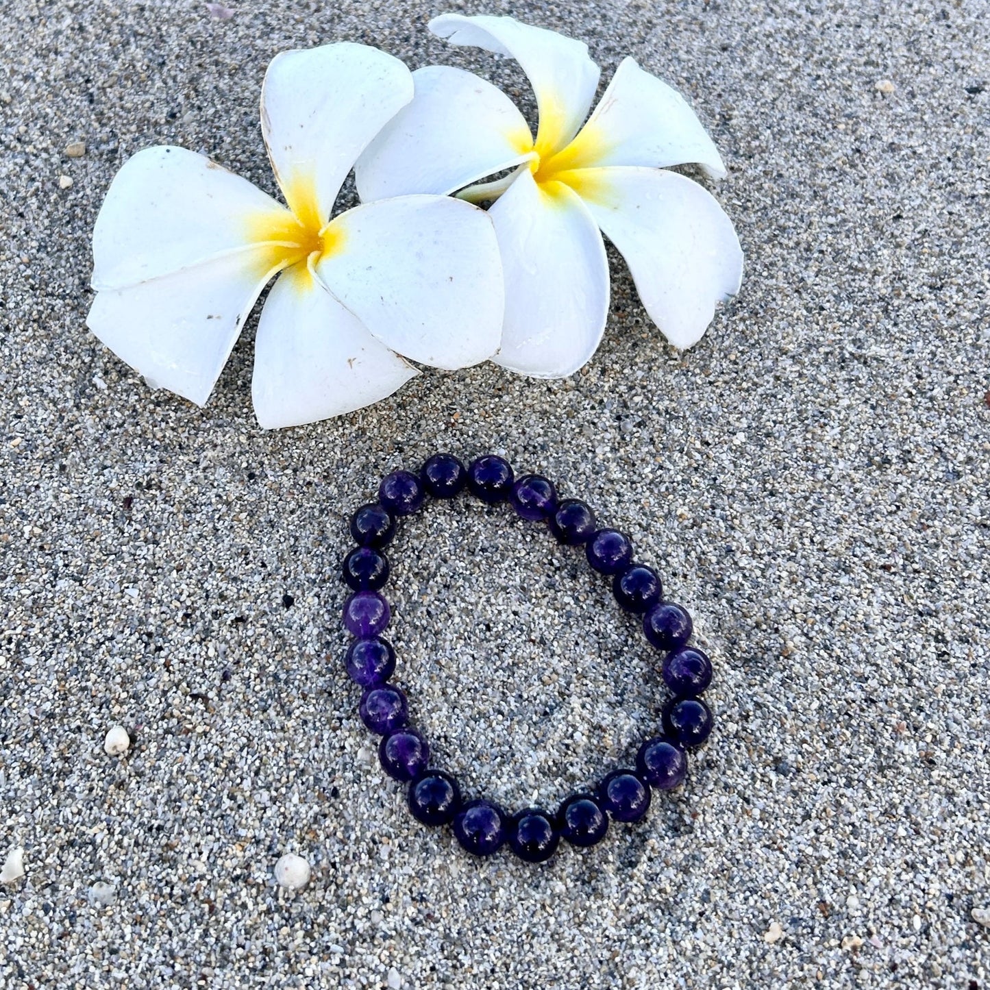 Amethyst Deep Purple 8mm Stretch Bracelet