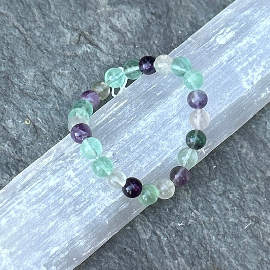 Fluorite 8mm Stretch Bracelet