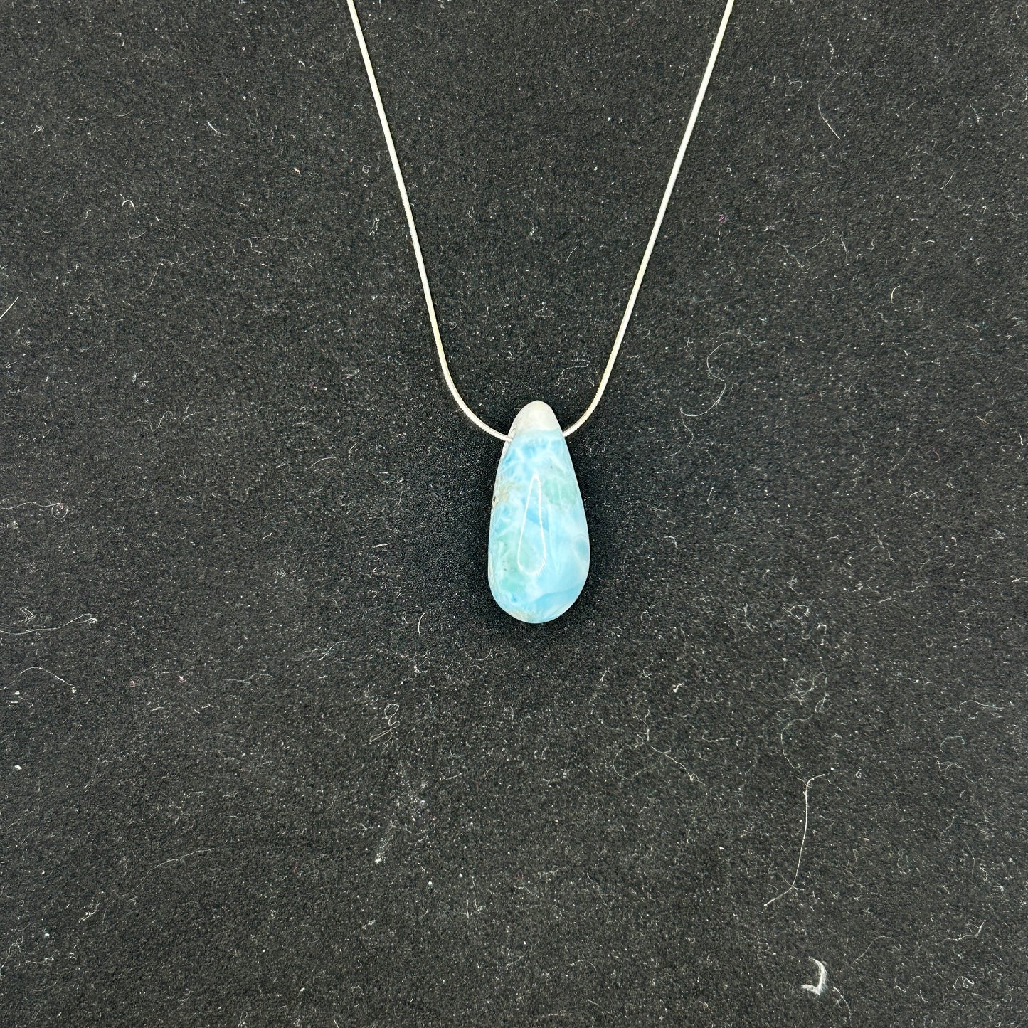 Larimar Pendant on a Sterling Silver 18” necklace