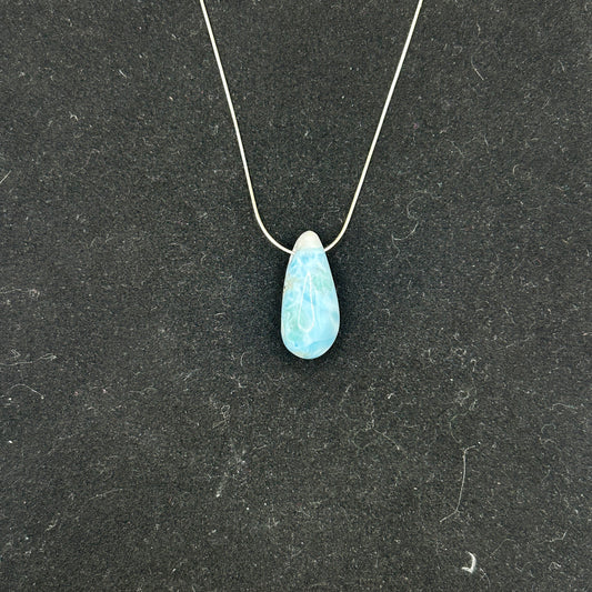 Larimar Pendant on a Sterling Silver 18” necklace