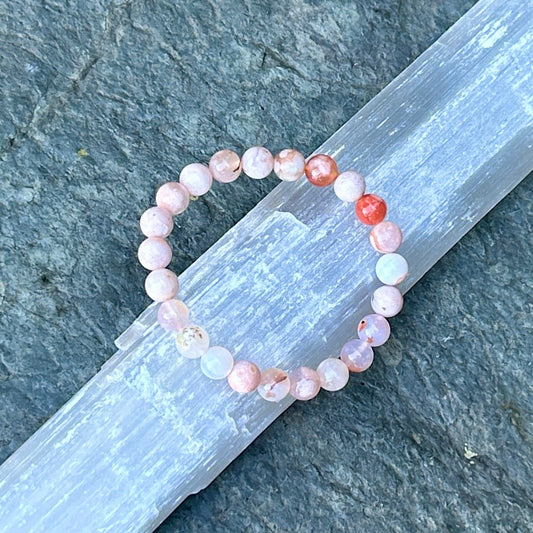 Sakura Agate 8mm Stretch Bracelet